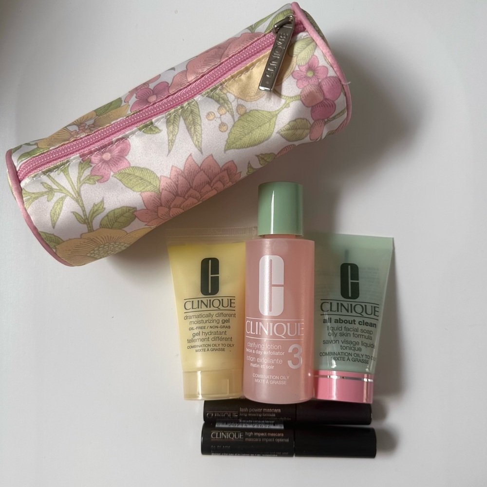 NEW Clinique Skincare Makeup Bundle - Cleanser + Toner + Moisturizer + 2 Mascara